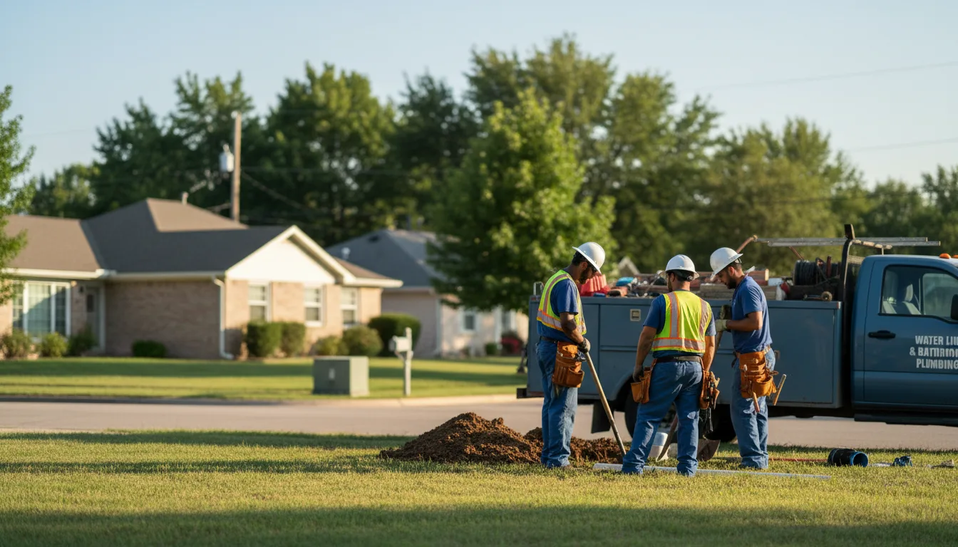 Residential water line and bathroom plumbing service in Greenfield, IN